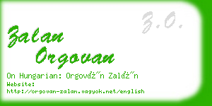 zalan orgovan business card